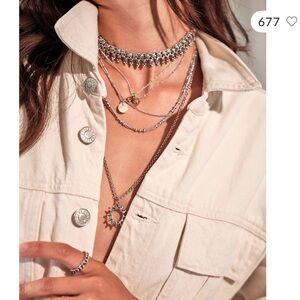 Free People Smith Silver Layered Necklace